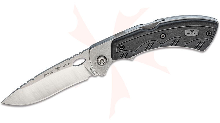 Buck 550 Selector 2.0 Folding Knife 3.75 inch Interchangeable Blade, Black Thermoplastic Handles, Polyester Sheath