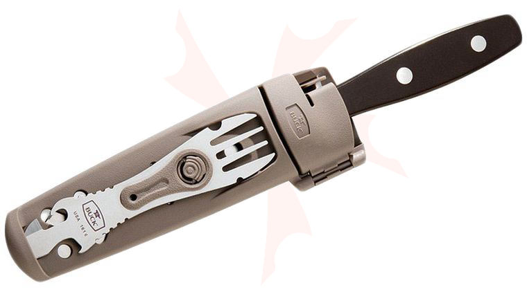 Buck 941 TravelMate Kit 4-7/8 inch Sandwich Knife and Fork Utility Picnic Set