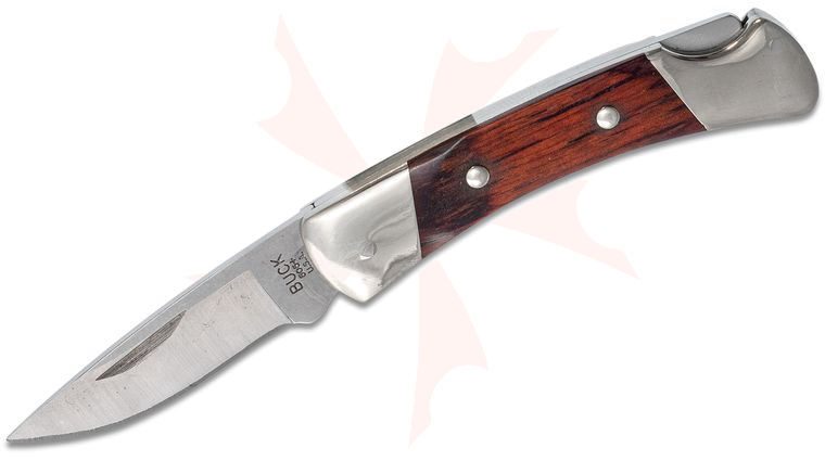 Buck 505 Knight Folding Knife 1-7/8 inch Satin Blade, Rosewood Dymondwood Handles