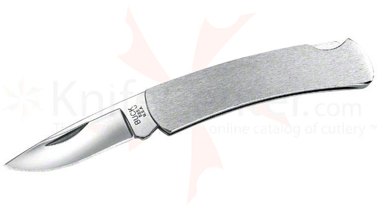 Buck 525 Gent Lockback Folding Knife 1-7/8 inch Blade, Stainless Steel Handles