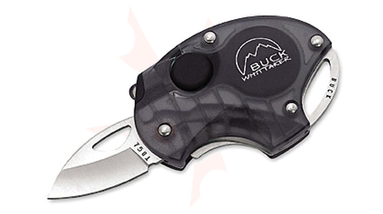 Buck Metro LED Knife With Light and Key Ring Loop Smoke Black Handle