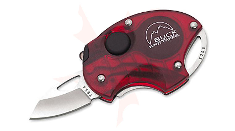 Buck Metro LED Knife With Light and Key Ring Loop Red Handle