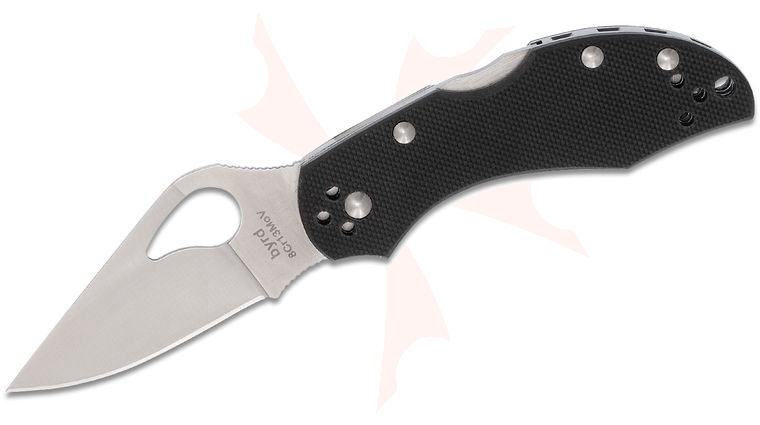 Spyderco Byrd BY10GP2 Robin 2 Folding Knife 2.5 inch Satin Plain Blade, G10 Handles