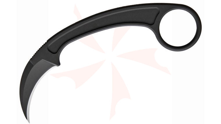Bastinelli Creations Doug Marcaida PiKa Karambit Fixed Blade Knife 1.65 inch N690Co Black PVD Hawkbill, Pinky Ring, Kydex Sheath