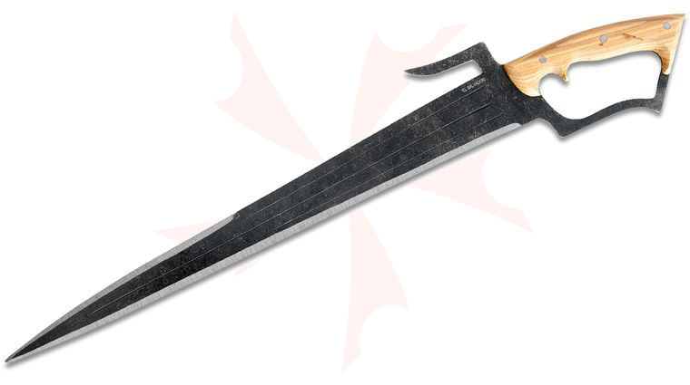 Condor Baryonyx Knife Company Kingfisher Machete 23.5 inch 1075 Double Edge Blade, American Hickory Handle, No Sheath