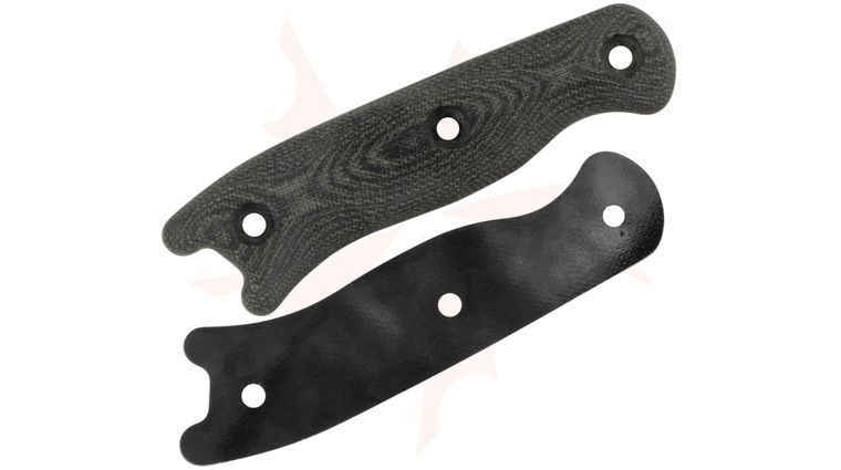 KA-BAR BK16BLKHNDL Short Becker Black Canvas Micarta Handle Slabs (Knife Not Included)