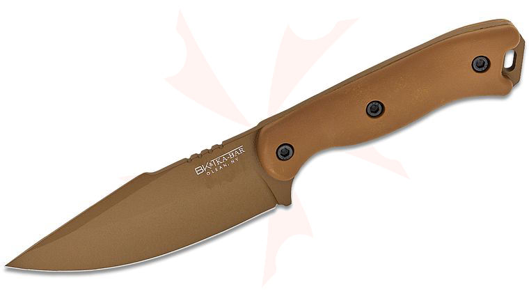 KA-BAR Becker BK18 Short Harpoon Fixed Blade Knife 4.56 inch 1095 Tan Harpoon Point, Tan Zytel Handles, Polymer Sheath