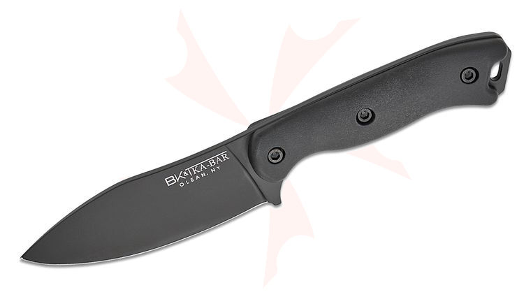 KA-BAR Becker BK19BK Nessmuk Fixed Blade Knife 4.31 inch 1095 Black Nessmuk Blade, Black Ultramid Handles, Polymer Sheath