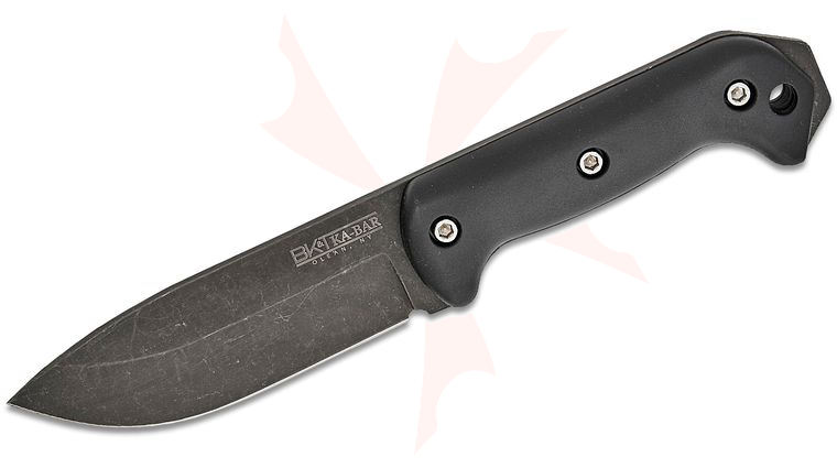 KA-BAR BK92 Becker Campanion Fixed Blade Knife 5.25 inch CPM-MagnaCut Black Stonewashed Drop Point Blade, Black Zytel Handles, Molded Plastic Sheath