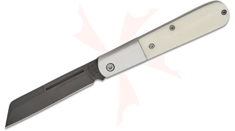Bear & Son MWSB180 Large Sheepsfoot Modern Barlow 4 inch Closed, Smooth White Bone Handles