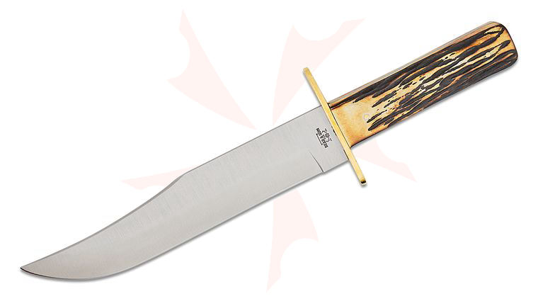 Bear & Son Bowie 9 inch Blade, Genuine India Stag Bone Handles