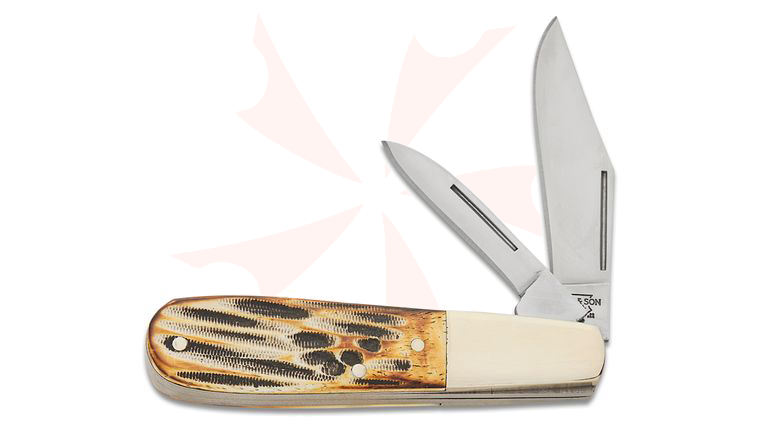Bear & Son Genuine India Stag Bone Large Barlow 3.5 inch Closed
