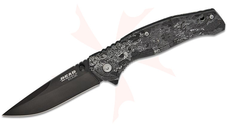 Bear & Son Bear Edge Brisk 2.0 Sideliner Flipper Knife 3.13 inch 440 Black Drop Point Blade, TrueTimber Midnight Black Zytel Handles