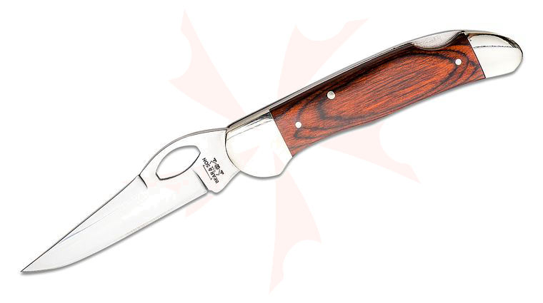 Bear & Son Cowhand Lockback Folding Knife 3.25 inch Tapered Clip Point Blade, Rosewood Handles with Nickel Silver Bolsters