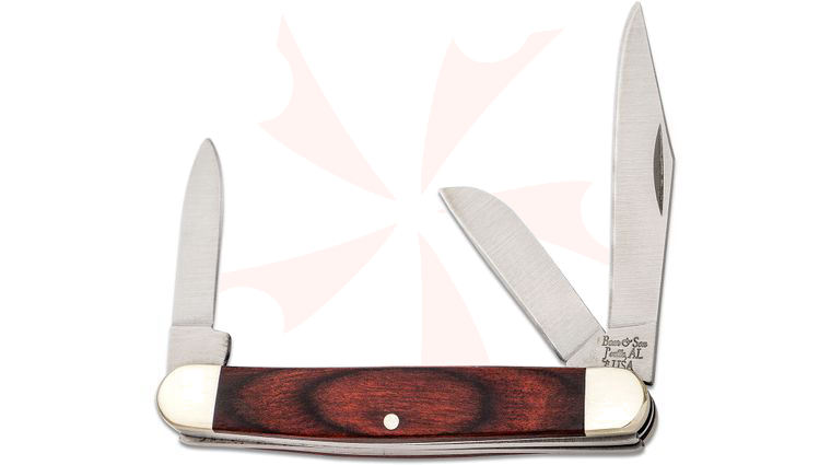 Bear & Son Midsize Stockman Knife w/ Rosewood Handle - 3.25 inch Closed