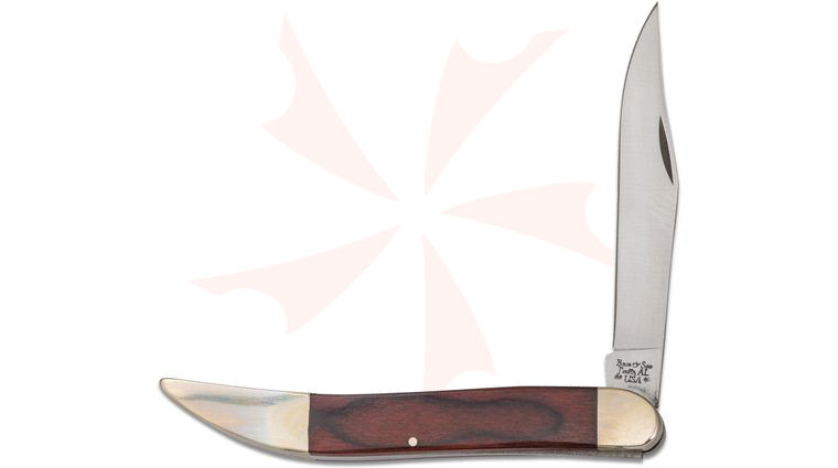Bear & Son 2193R Large Toothpick Folding Knife 3.625 inch 440 Plain Blade, Rosewood Handles