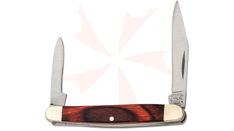 Bear & Son 2 Blade Minuteman w/ Rosewood Handle , 2.75 inch Closed