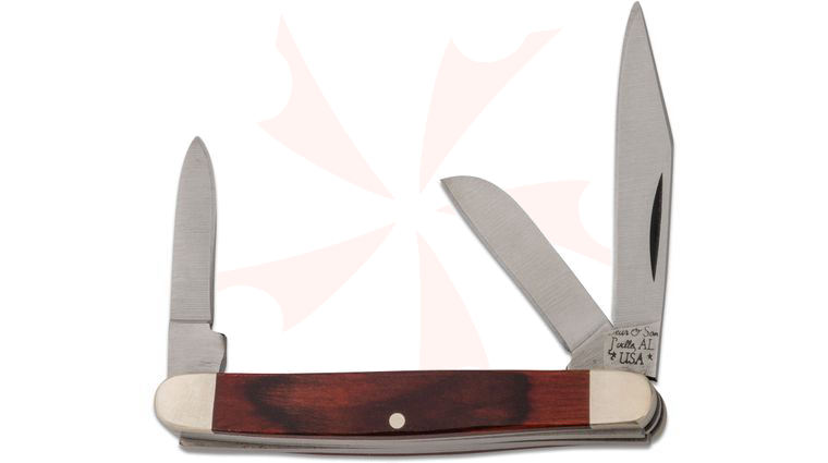 Bear & Son Small Stockman Knife w/ Rosewood Handle - 2.75 inch Closed