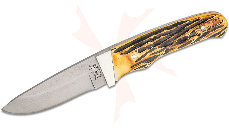 Bear & Son Drop Point Pro Skinner w/ India Stag Bone Handle