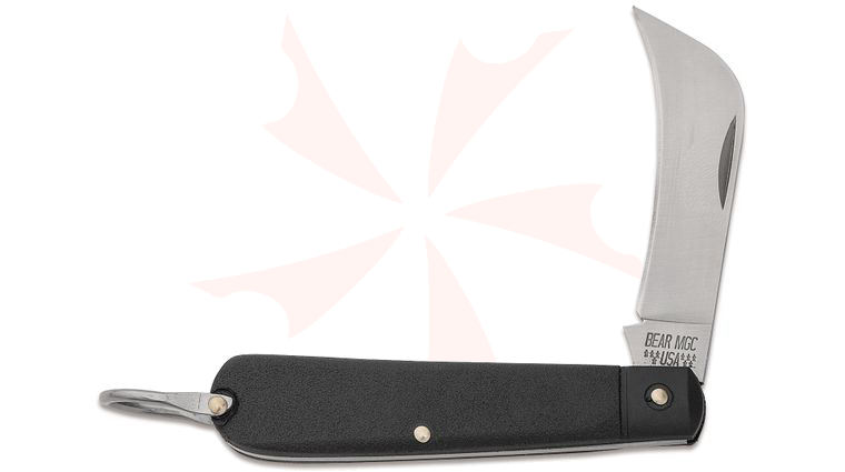 Bear & Son 7116HB Delrin Hawkbill, Black Delrin Handles, 3.75 inch Closed