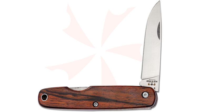 Bear & Son CB79 Executive Pen Knife 2.25 inch Satin Drop Point, Cocobolo Wood Handles