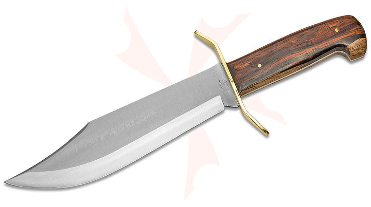 Bear & Son Cocobolo Gold Rush Bowie Knife 8.75 inch, Leather Sheath