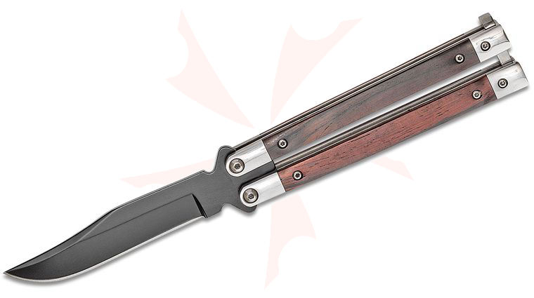 Bear & Son CB17 Butterfly Knife 5 inch Cocobolo Wood Handles