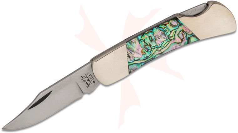 Bear & Son AB26 Executive Lockback Folder 2.25 inch Blade, Genuine Abalone Handles