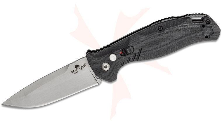 Bear OPS AC-1100-B4-P Bold Action XI AUTO Folding Knife 3.25 inch 14C28N Bead Blasted Plain Blade, Black G10 Handles