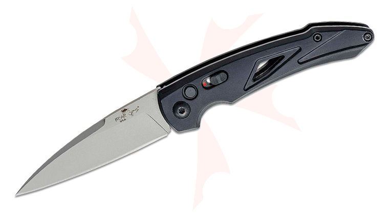 Bear OPS Bold Action XVI AUTO Folding Knife 3.03 inch Sandvik 14C28N Bead Blast Spear Point Blade, Black Aluminum Handles