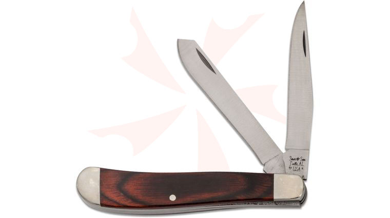 Bear & Son 2248R Rosewood Slimline Trapper 3.75 inch Closed