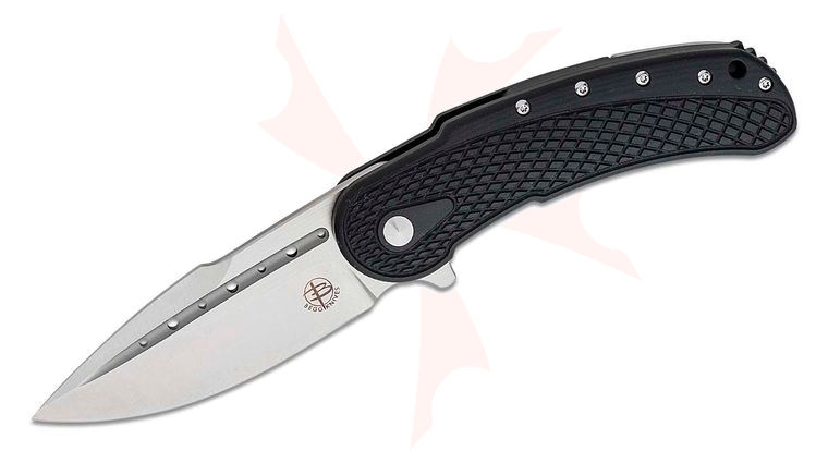 Begg Knives BG010 Steelcraft Series Bodega EDC Flipper Knife 3.5 inch D2 Satin Drop Point Blade, Machined Black G10 and Stainless Steel Handles