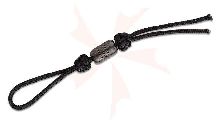 Benchmade Black Paracord Lanyard with Black DLC Steel Bead, 4.75 inch Overall