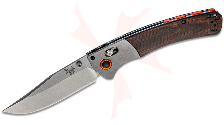 Benchmade Hunt Crooked River Folding 4.00 inch S30V Clip Point Blade, Dymondwood Handles with Aluminum Bolsters