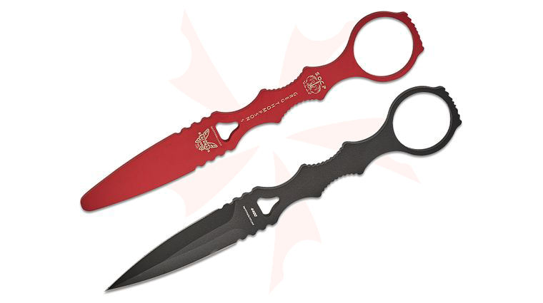 Benchmade 176BK-COMBO SOCP Dagger 3.22 inch Black Blade with Trainer, Black Sheath