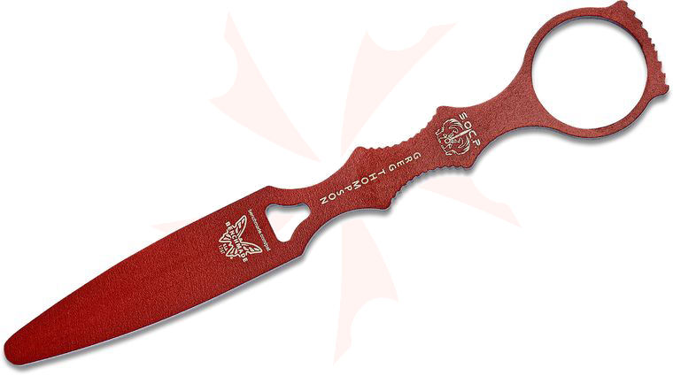 Benchmade 176T SOCP Training Dagger 2.78 inch Red Blade, No Sheath