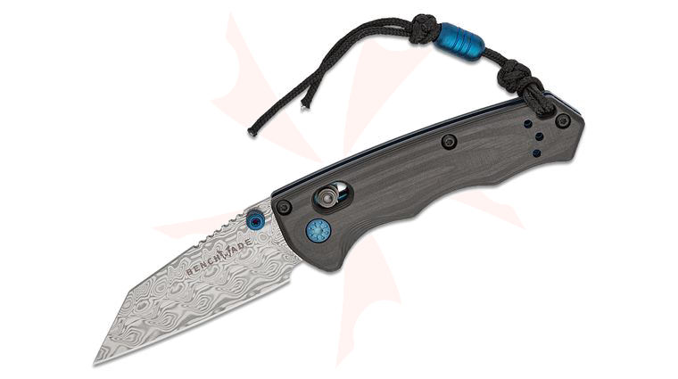 Benchmade 290-241 Gold Class Full Immunity AXIS Folding Knife 2.49 inch Aegir Damasteel Wharncliffe Blade, Unidirectional Carbon Fiber Handles