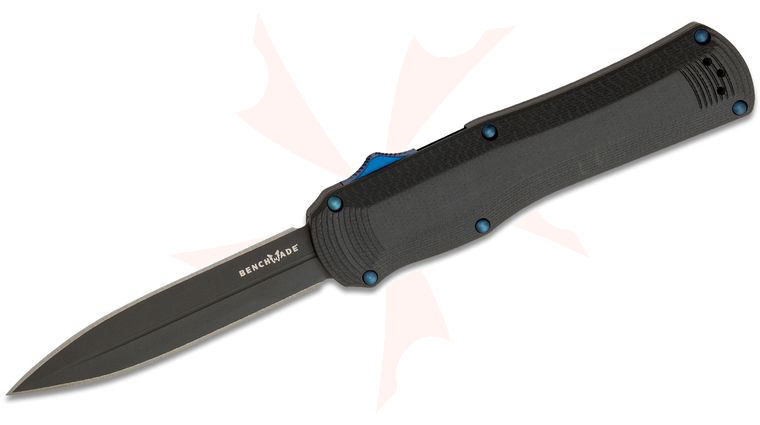 Benchmade 3400BK Autocrat AUTO OTF Knife 3.71 inch Black S30V Double Edge Dagger Blade, Black G10 Handles