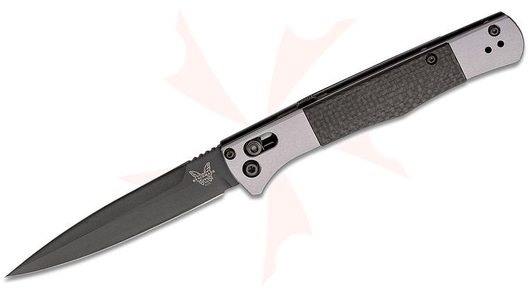 Benchmade 4170BK Fact AUTO Folding Knife 3.95 inch S90V Black DLC Spear Point Blade, Aluminum Handles with Carbon Fiber Inlays