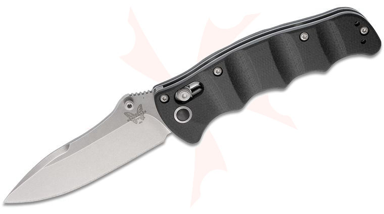Benchmade 484 Nakamura AXIS Folding Knife 3.08 inch M390 Satin Plain Blade, G10 Handles
