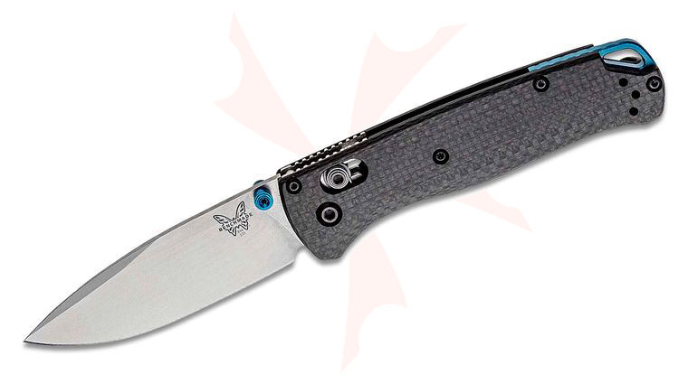 Benchmade 535-3 Bugout AXIS Folding Knife 3.24 inch S90V Satin Plain Blade, Carbon Fiber Handles