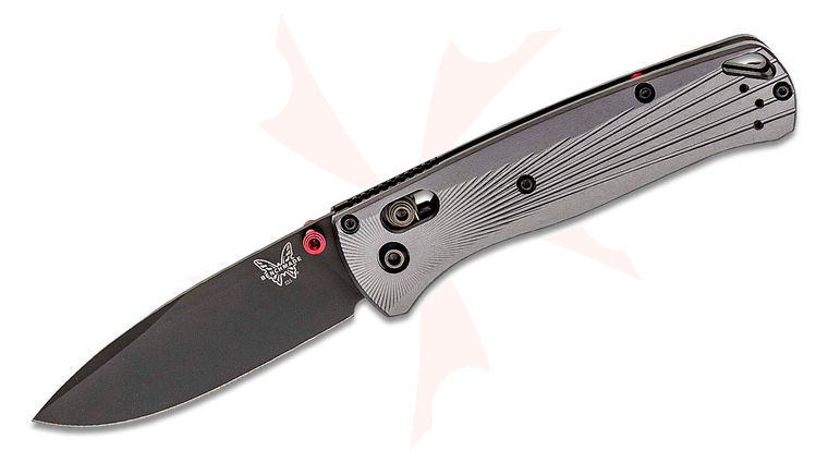 Benchmade 535BK-4 Bugout AXIS Folding Knife 3.24 inch M390 Black Cerakote Plain Blade, Machined Aluminum Handles