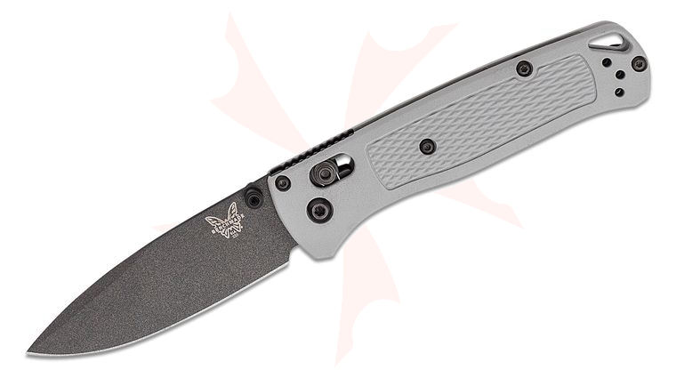 Benchmade 535BK-08 Bugout AXIS Folding Knife 3.24 inch S30V Gray Cerakote Plain Blade, Storm Gray Grivory Handles