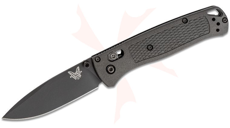 Benchmade Bugout CF-Elite AXIS Folding Knife 3.24 inch S30V Black Cerakote Plain Blade, Graphite Black CF-Elite Handles