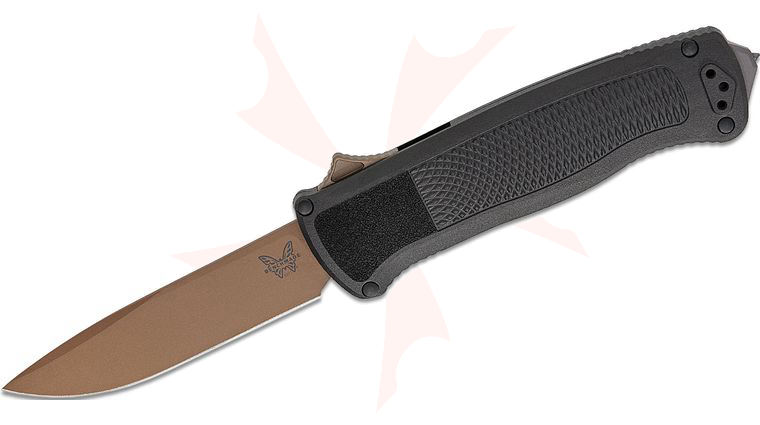Benchmade 5371FE-02 Shootout OTF AUTO Knife 3.494 inch S30V Flat Earth PVD Drop Point Blade, Graphite Black CF-Elite Handles