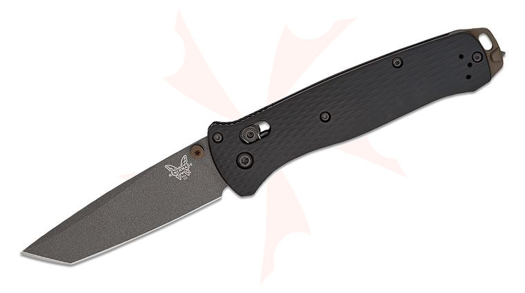 Benchmade 537GY-03 Bailout AXIS Folding Knife 3.38 inch CPM-M4 Tungsten Gray Tanto Plain Blade, Black Aluminum Handles