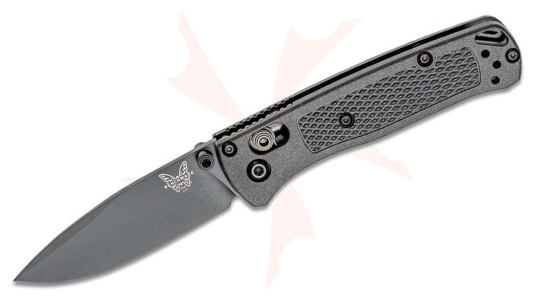 Benchmade Mini Bugout CF-Elite AXIS Folding Knife 2.82 inch S30V Black Cerakote Plain Blade, Graphite Black CF-Elite Handles