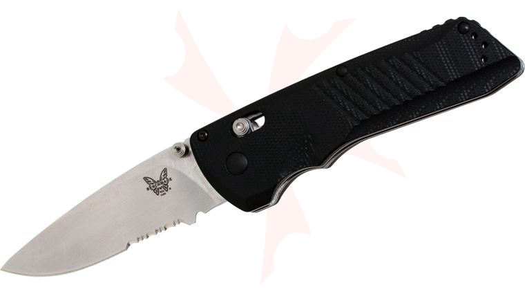 Benchmade 5400S Serum AXIS Dual-Action AUTO 3.47 inch Satin Combo Blade, G10 Handles