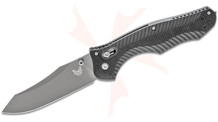 Benchmade Osborne Contego Folding Knife 3.98 inch CPM-M4 Satin Plain Blade, G10 Handles