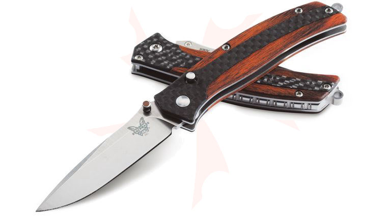 Benchmade 482 Megumi Gentlemans Folding Knife 2.48 inch S30V Plain Blade, Cocobolo and Carbon Fiber Handles